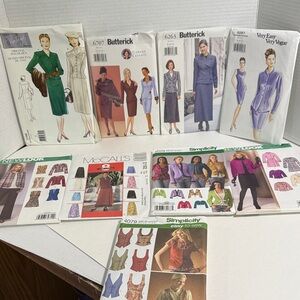 9 New Suit/Skirt/Vest patterns NWT
